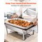 Stainless Steel Rectangle Chafing Dish 9 Qt Food Warmer Set of 4
